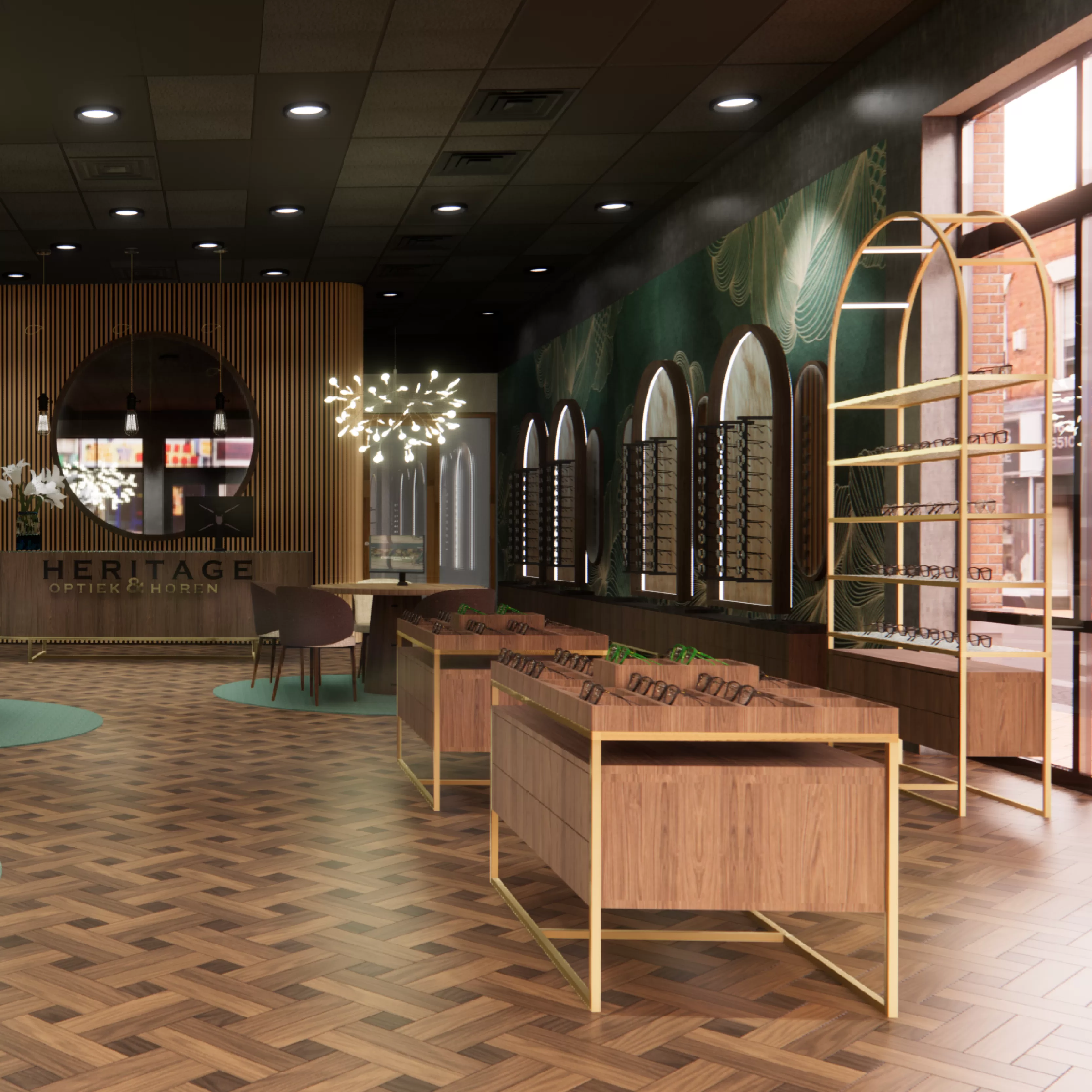 Interieur optiek winkelinrichting