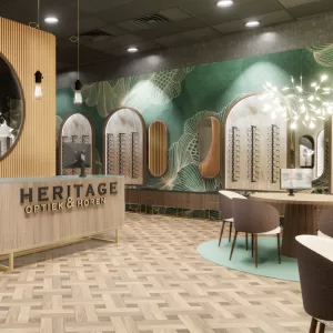 Interieur optiek winkelinrichting